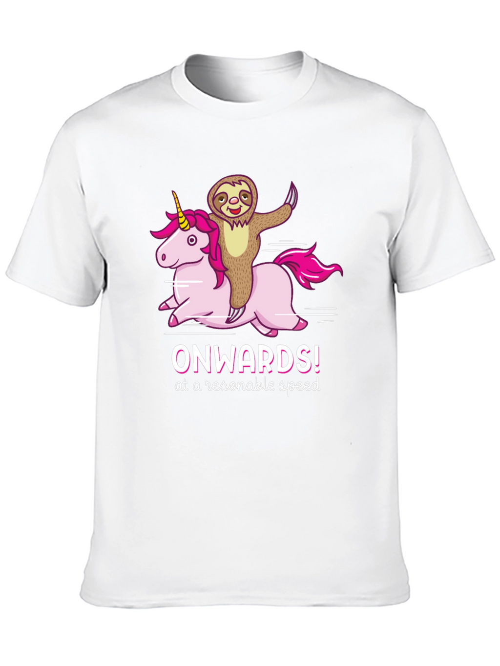 Sloth Riding Unicorn T-Shirt - Onwards!