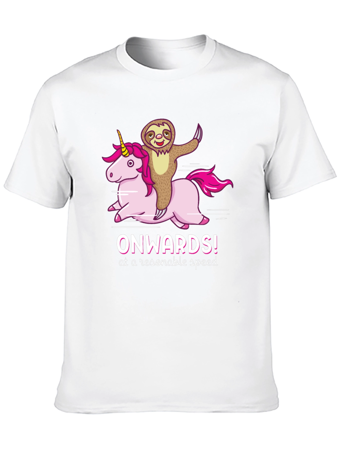 Sloth Riding Unicorn T-Shirt - Onwards!