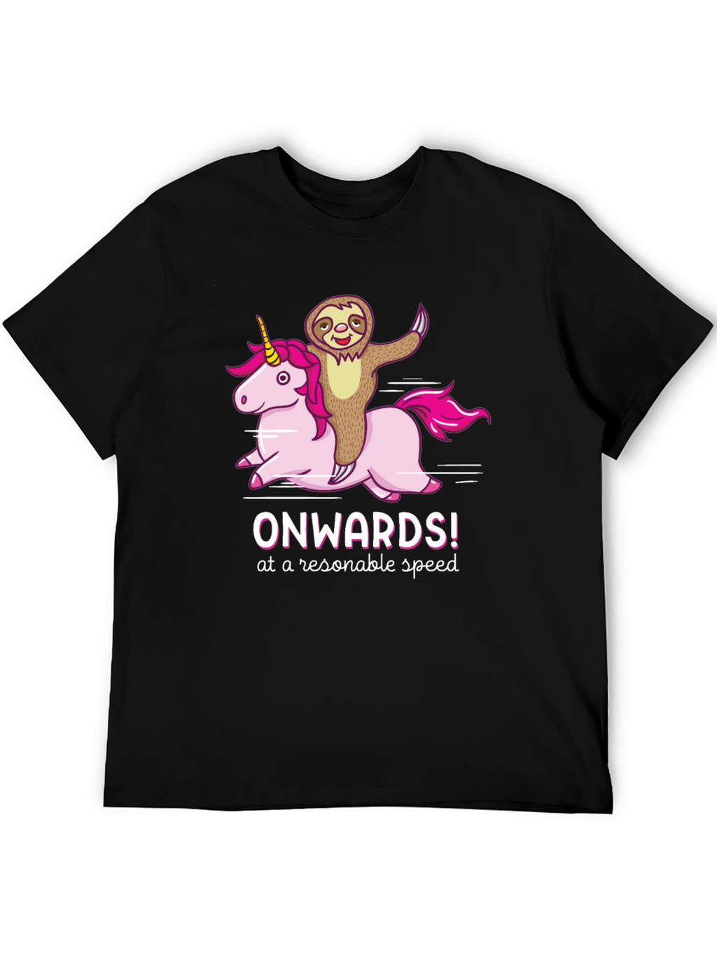 Sloth Riding Unicorn T-Shirt - Onwards!