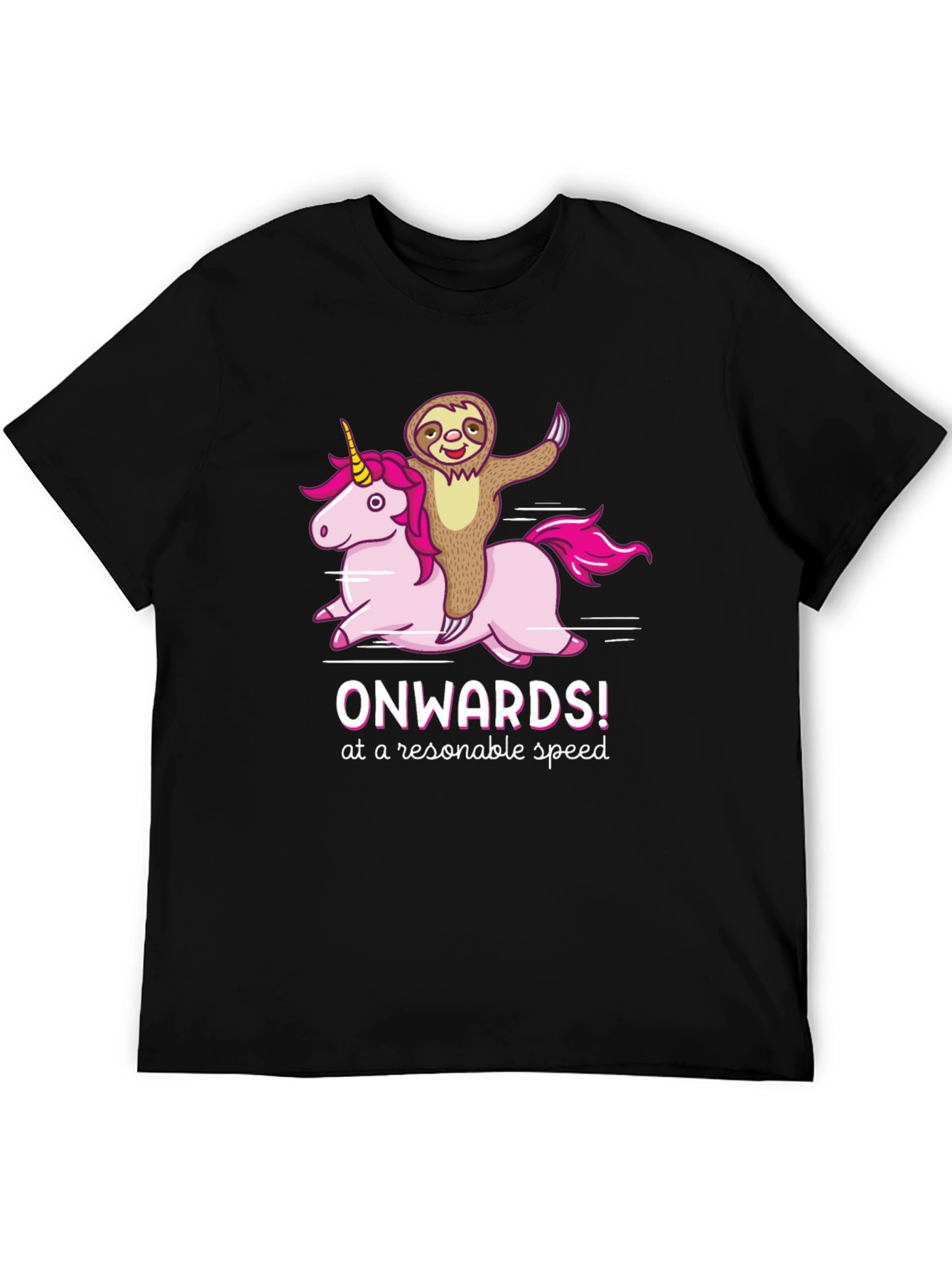 Sloth Riding Unicorn T-Shirt - Onwards!