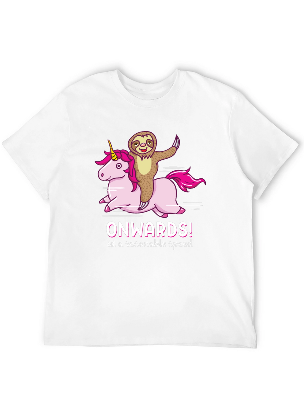 Sloth Riding Unicorn T-Shirt - Onwards!