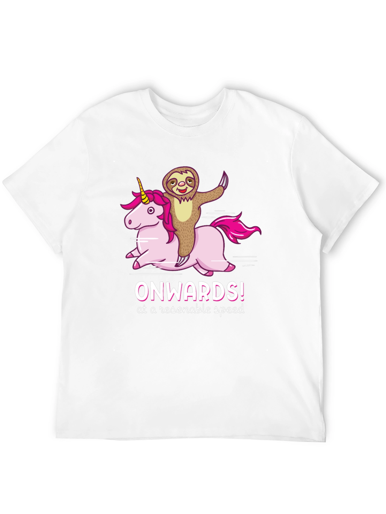 Sloth Riding Unicorn T-Shirt - Onwards!