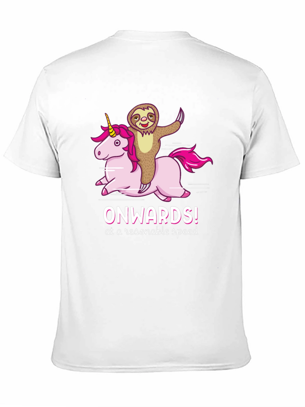Sloth Riding Unicorn T-Shirt - Onwards!
