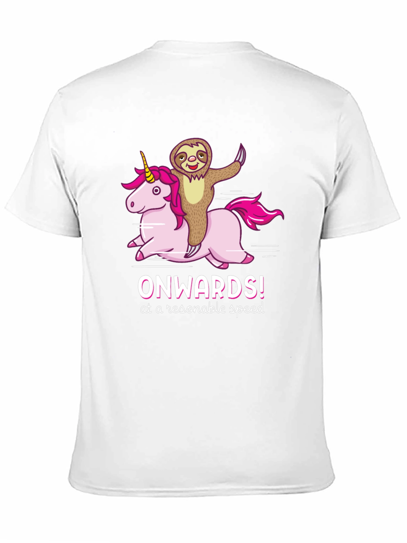 Sloth Riding Unicorn T-Shirt - Onwards!