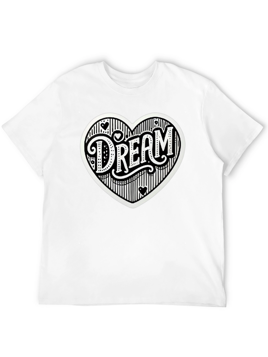 Dream Heart Graphic Tee - Casual Black T-Shirt