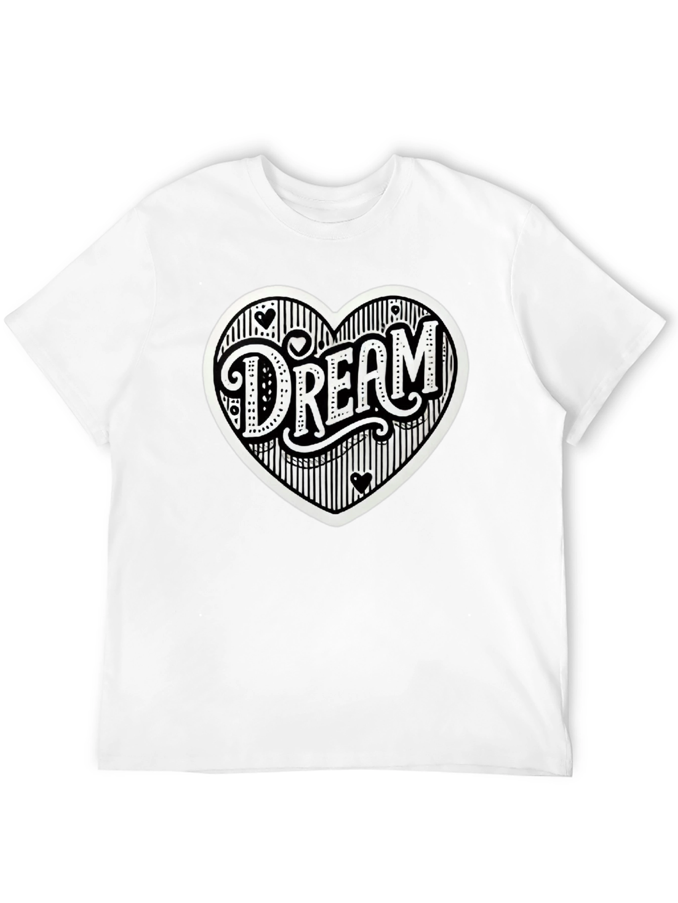 Dream Heart Graphic Tee - Casual Black T-Shirt