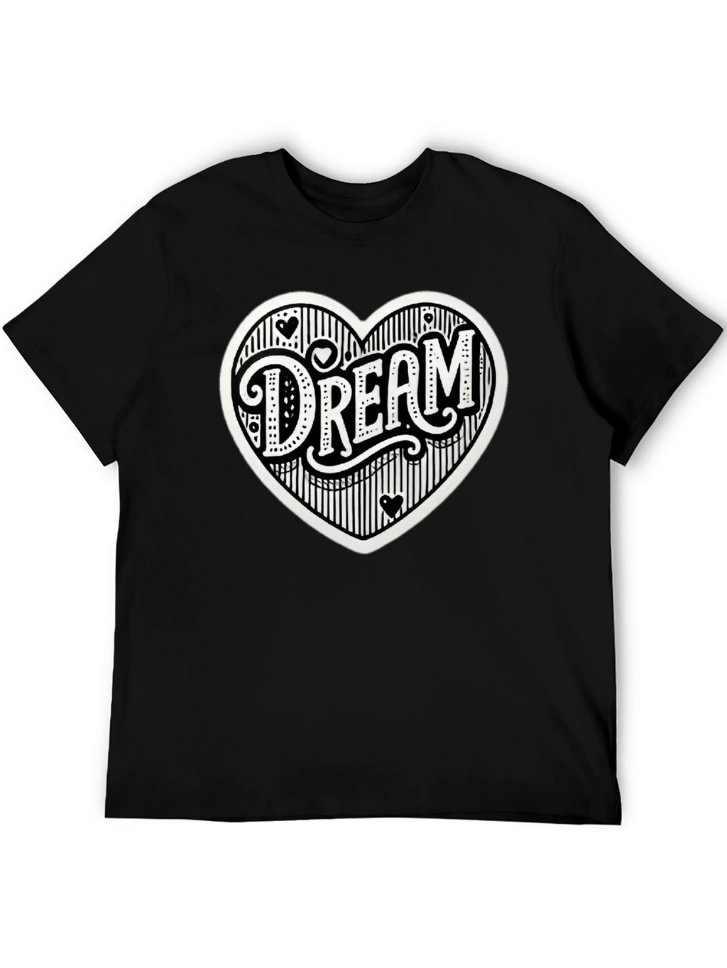 Dream Heart Graphic Tee - Casual Black T-Shirt