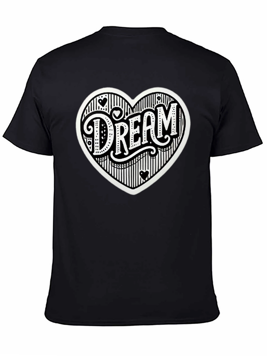 Dream Heart Graphic Tee - Casual Black T-Shirt