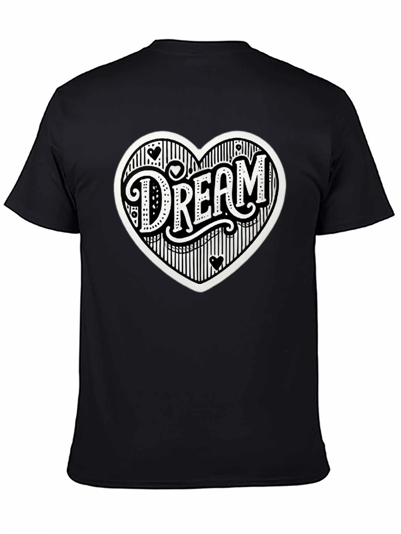Dream Heart Graphic Tee - Casual Black T-Shirt