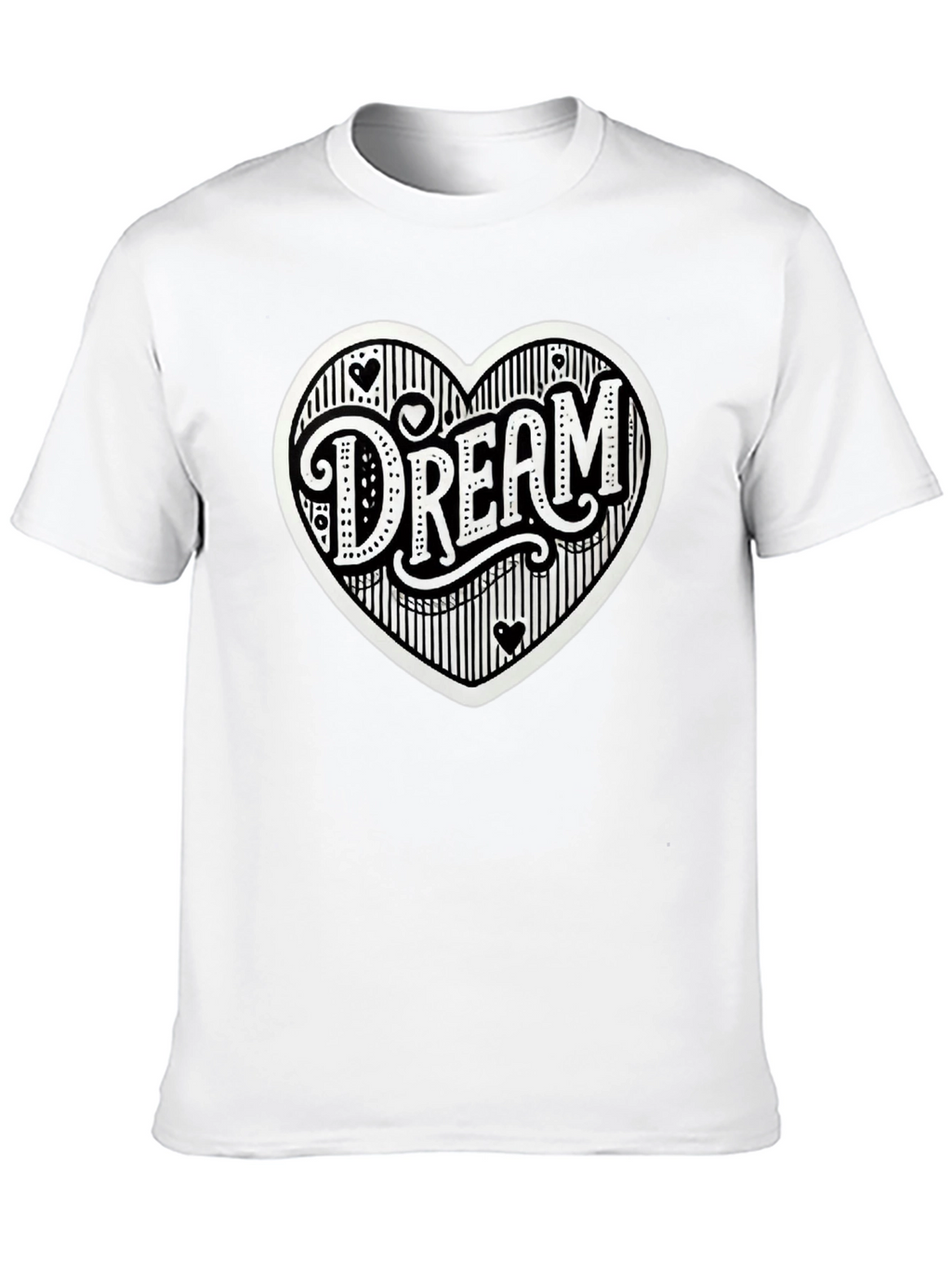 Dream Heart Graphic Tee - Casual Black T-Shirt