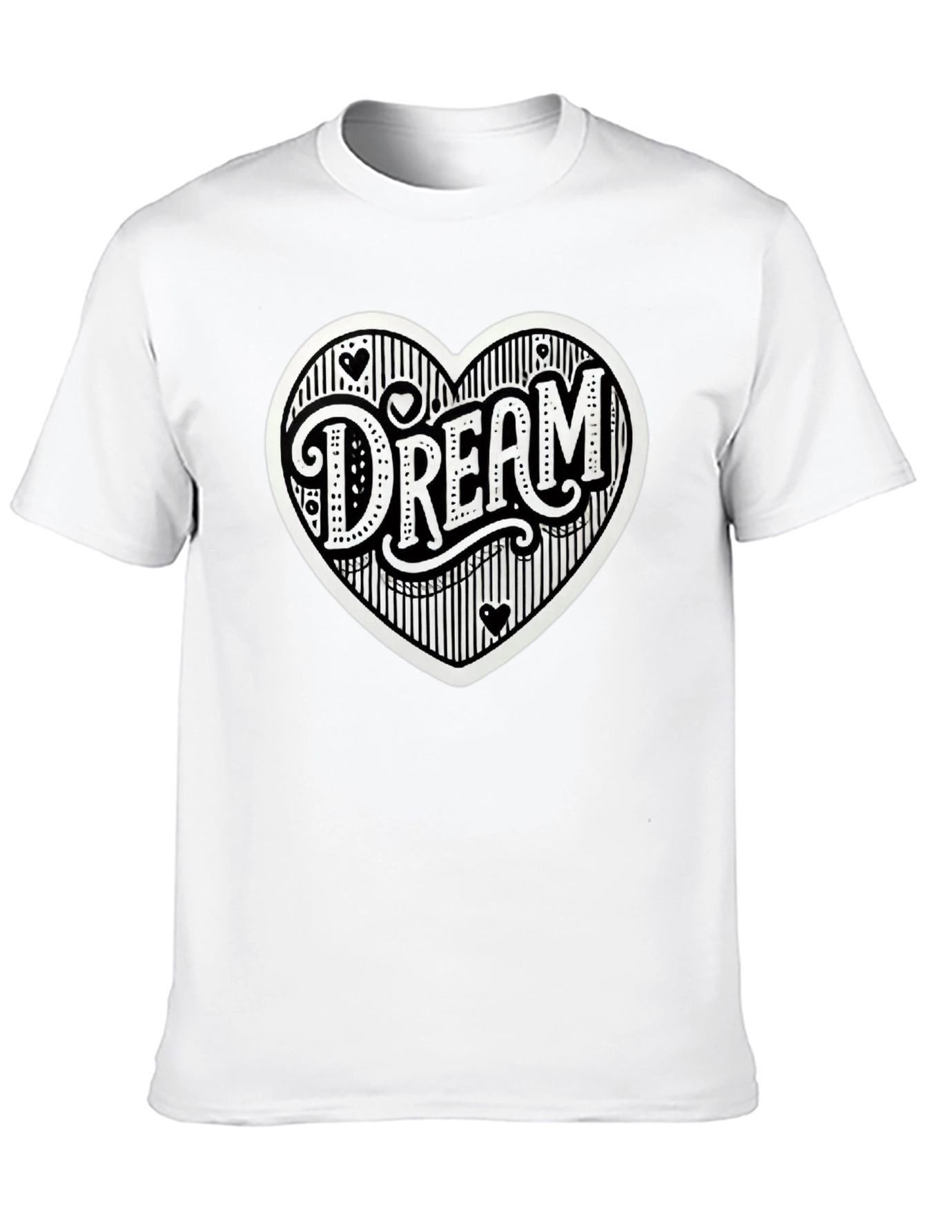 Dream Heart Graphic Tee - Casual Black T-Shirt