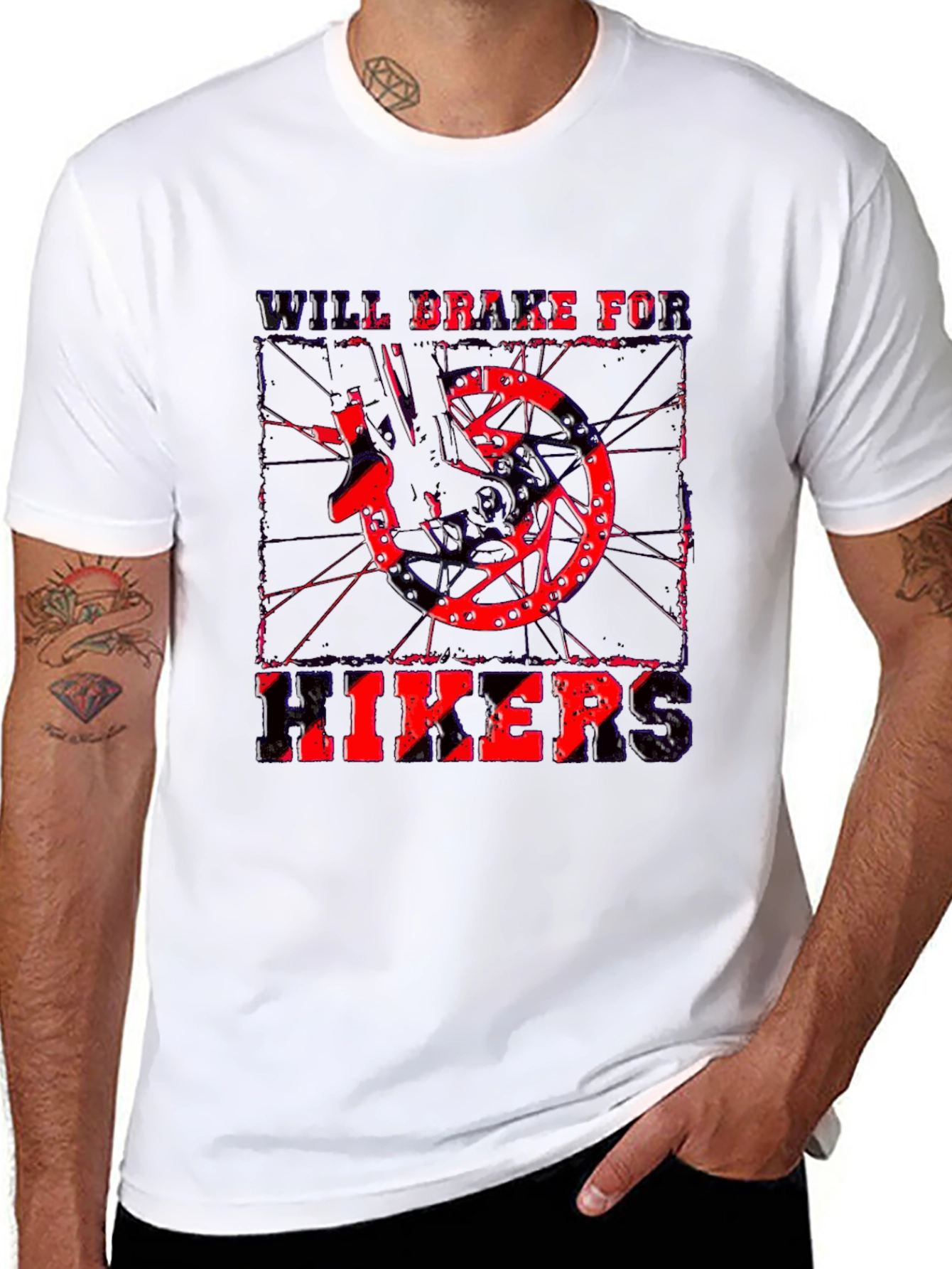 Will Brake For Hikers Graphic T-Shirt