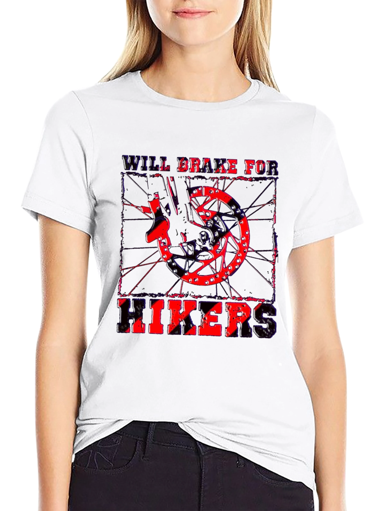 Will Brake For Hikers Graphic T-Shirt