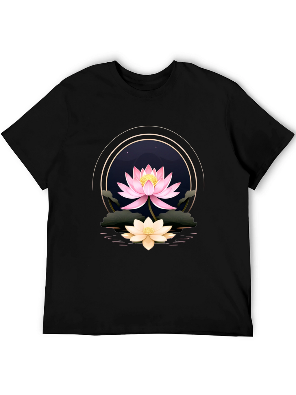 Lotus Flower Graphic Tee - Elegant Floral Design