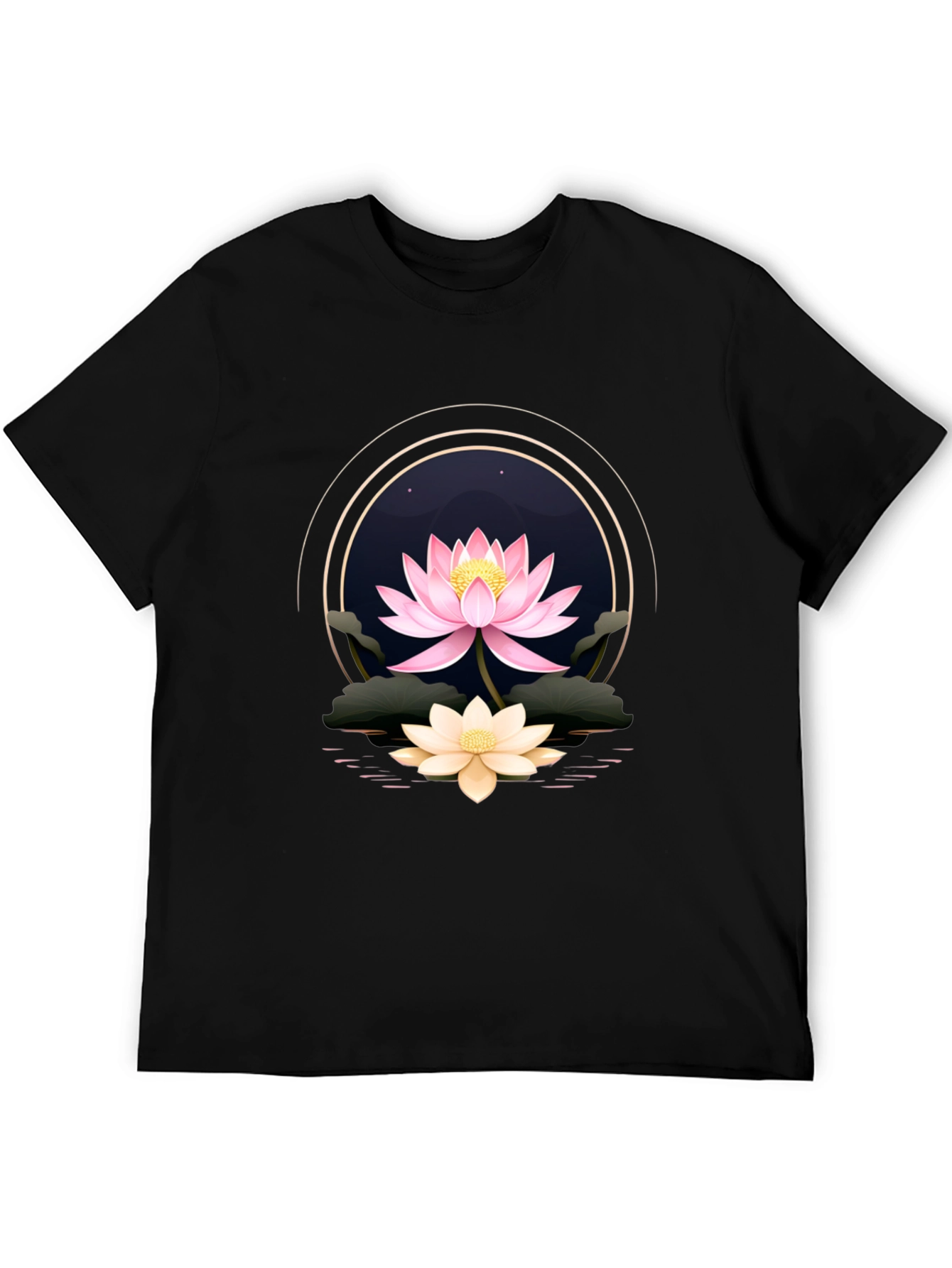 Lotus Flower Graphic Tee - Elegant Floral Design