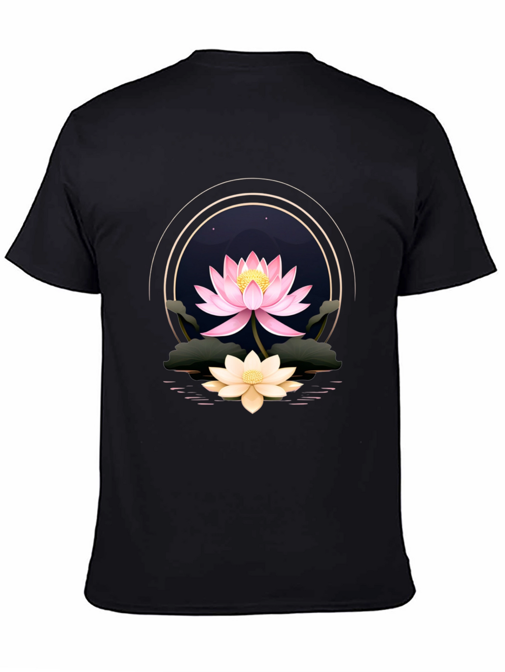 Lotus Flower Graphic Tee - Elegant Floral Design