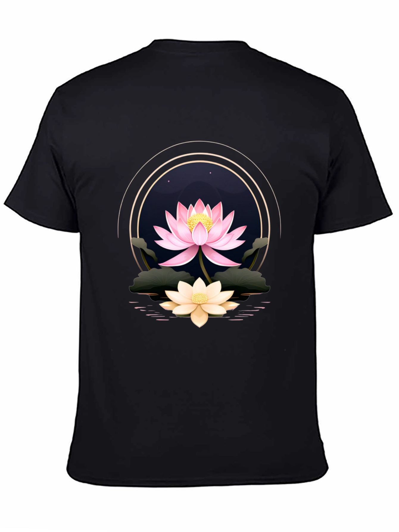 Lotus Flower Graphic Tee - Elegant Floral Design