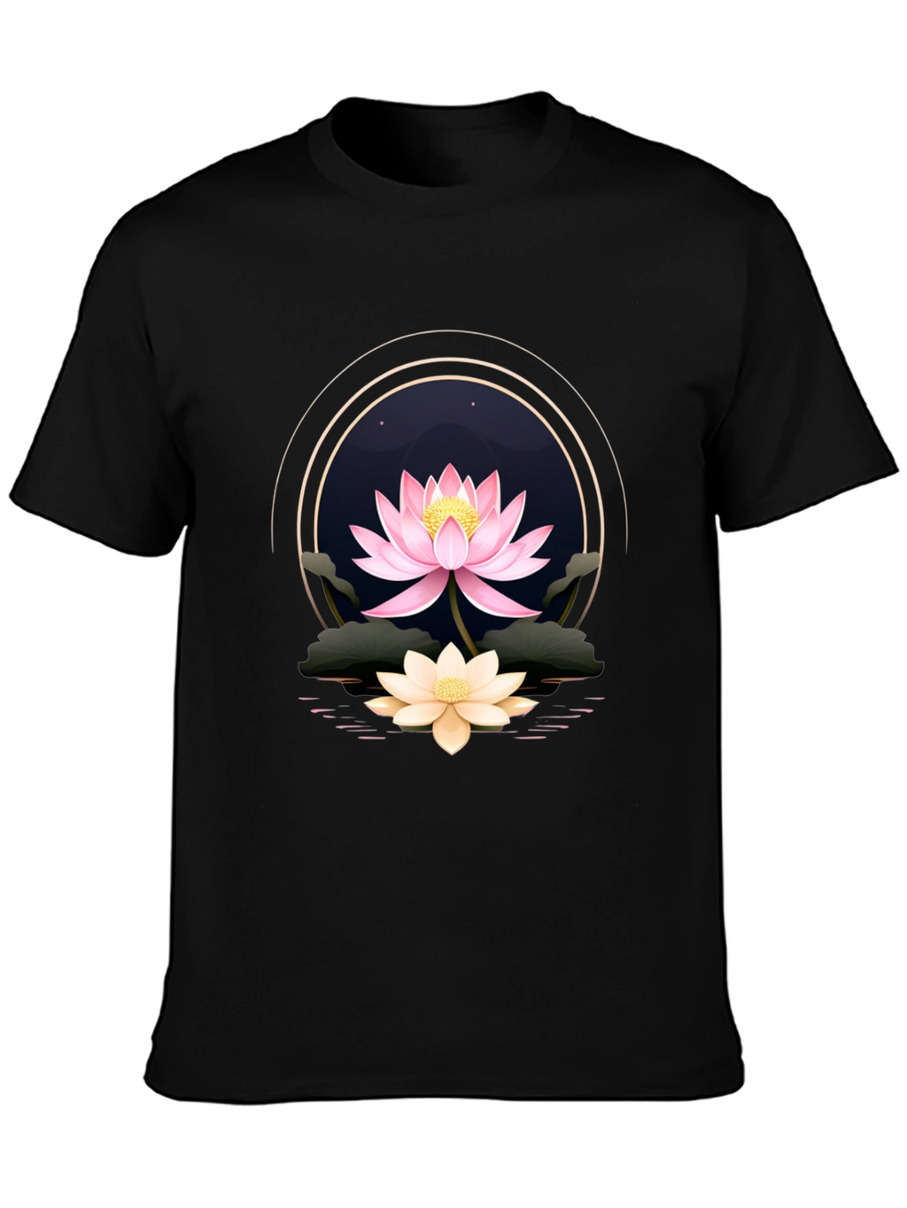 Lotus Flower Graphic Tee - Elegant Floral Design