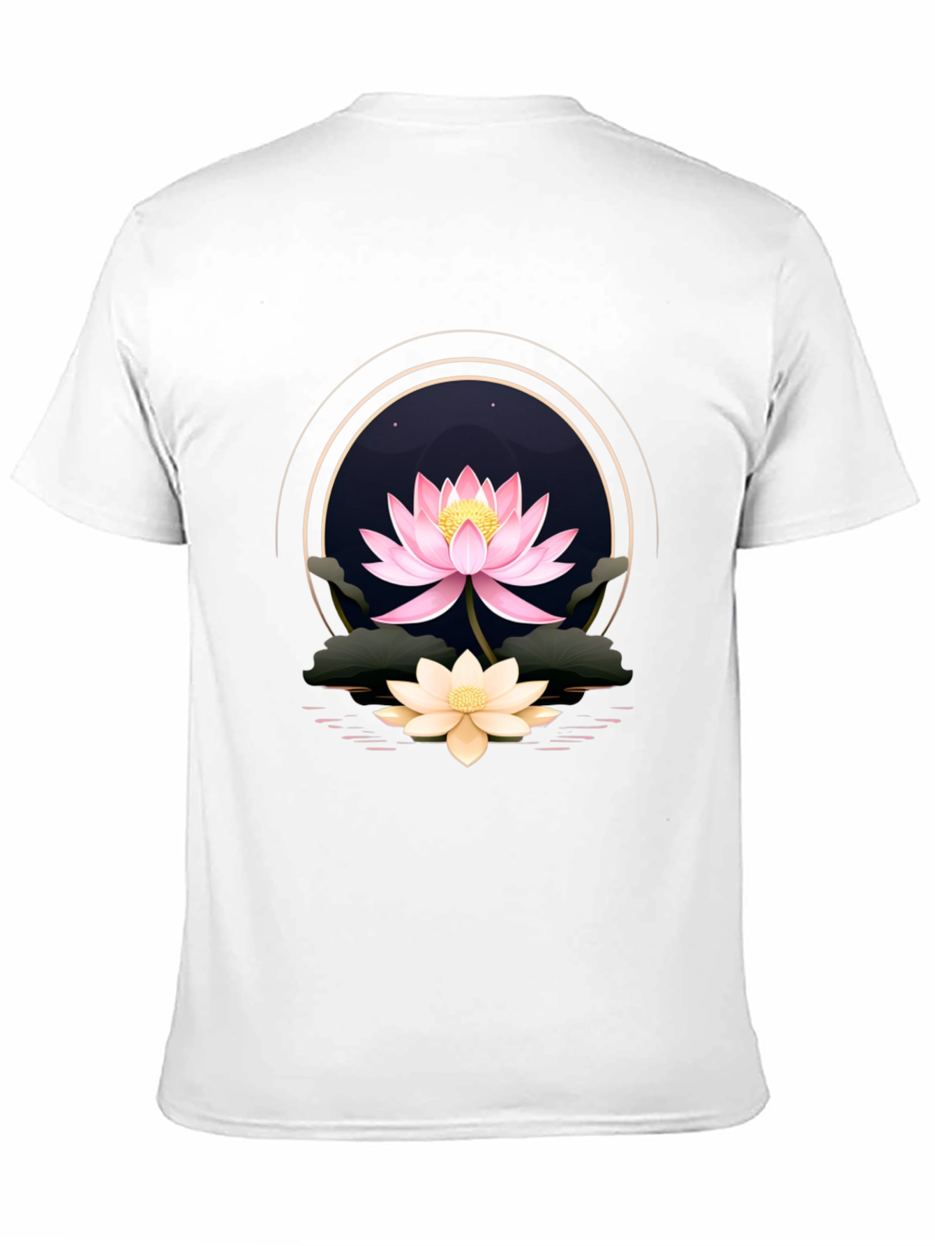 Lotus Flower Graphic Tee - Elegant Floral Design