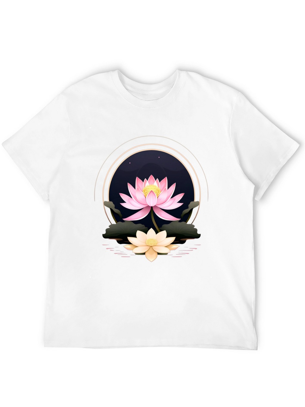 Lotus Flower Graphic Tee - Elegant Floral Design