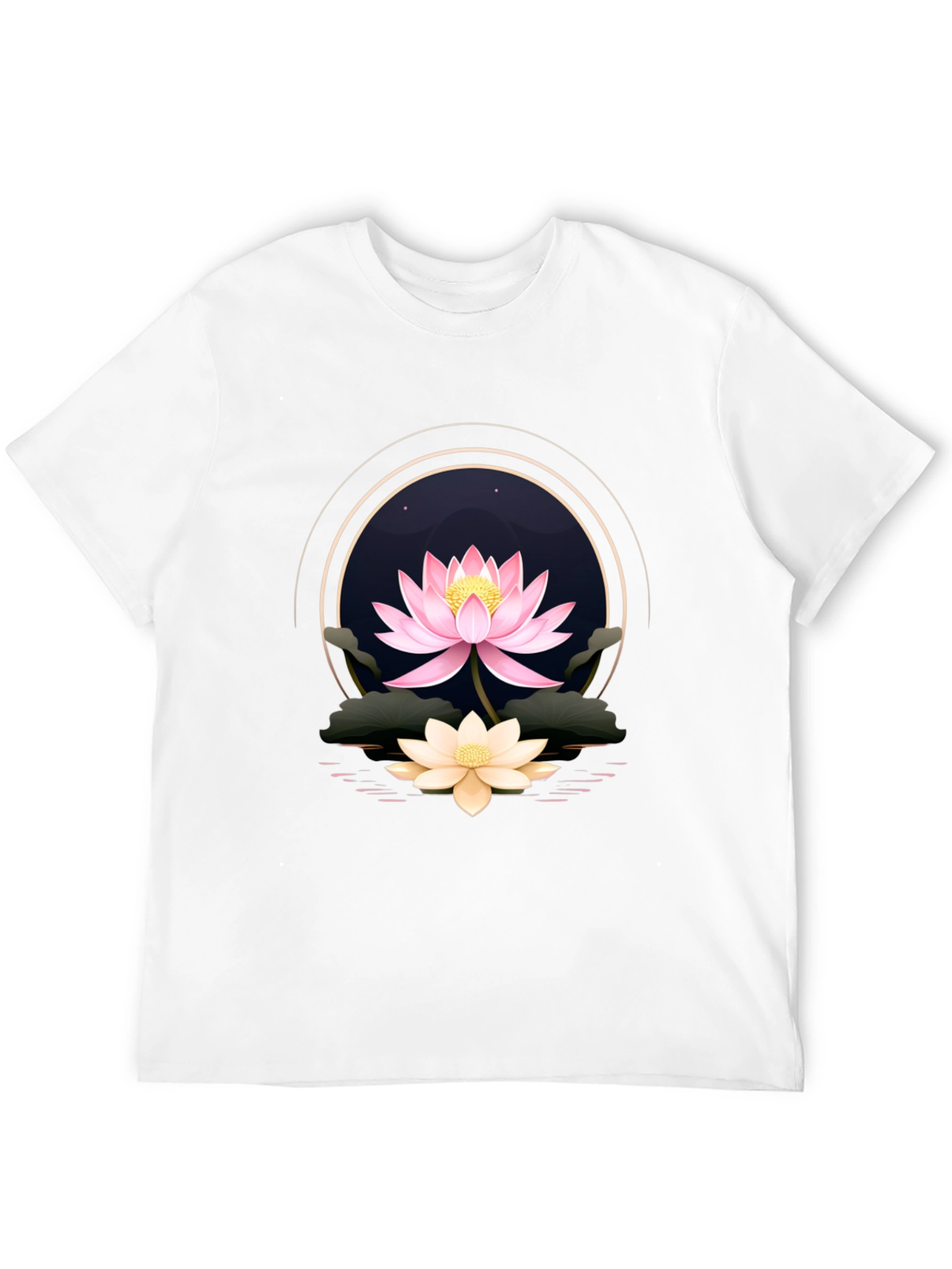 Lotus Flower Graphic Tee - Elegant Floral Design