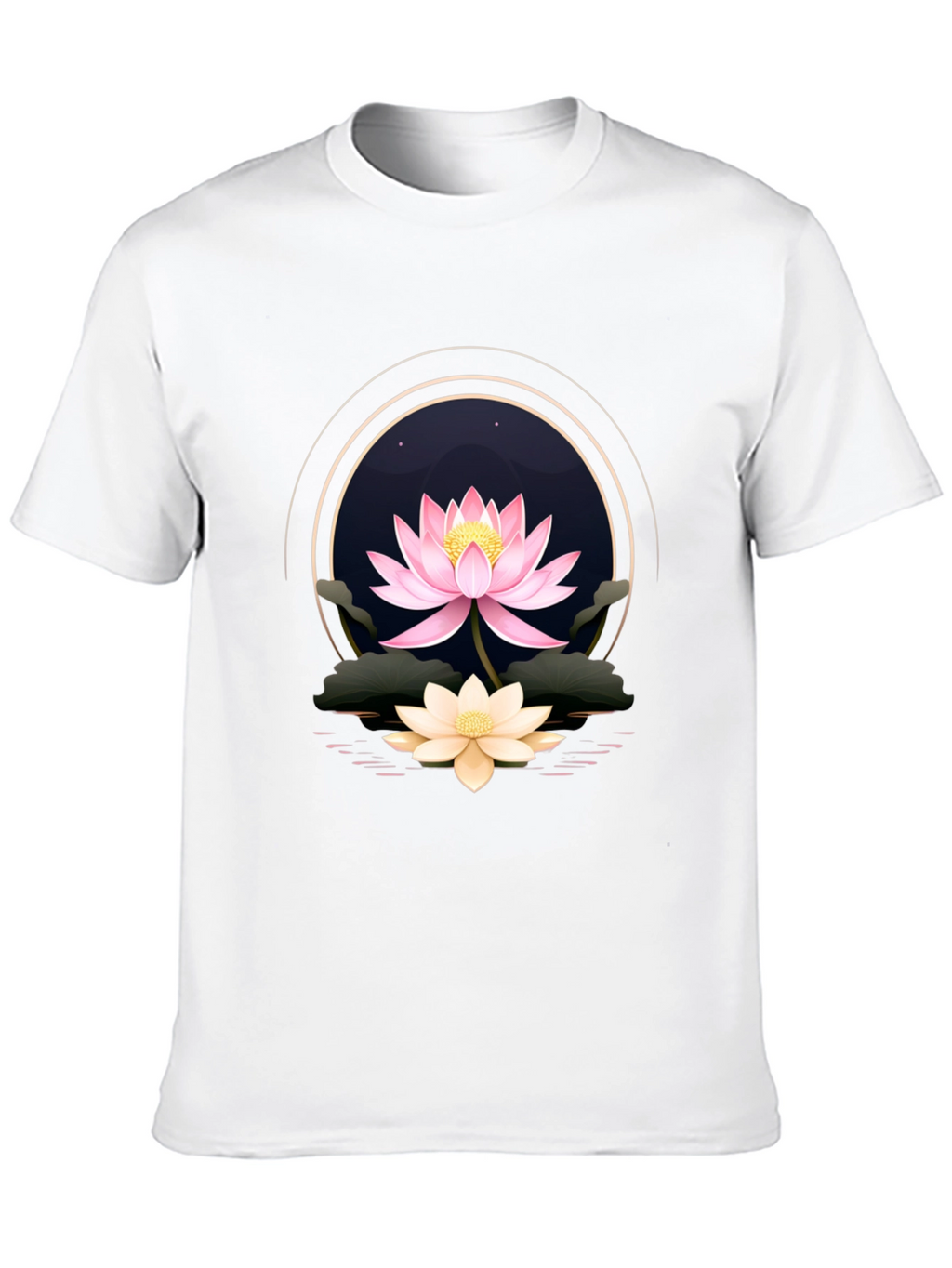 Lotus Flower Graphic Tee - Elegant Floral Design