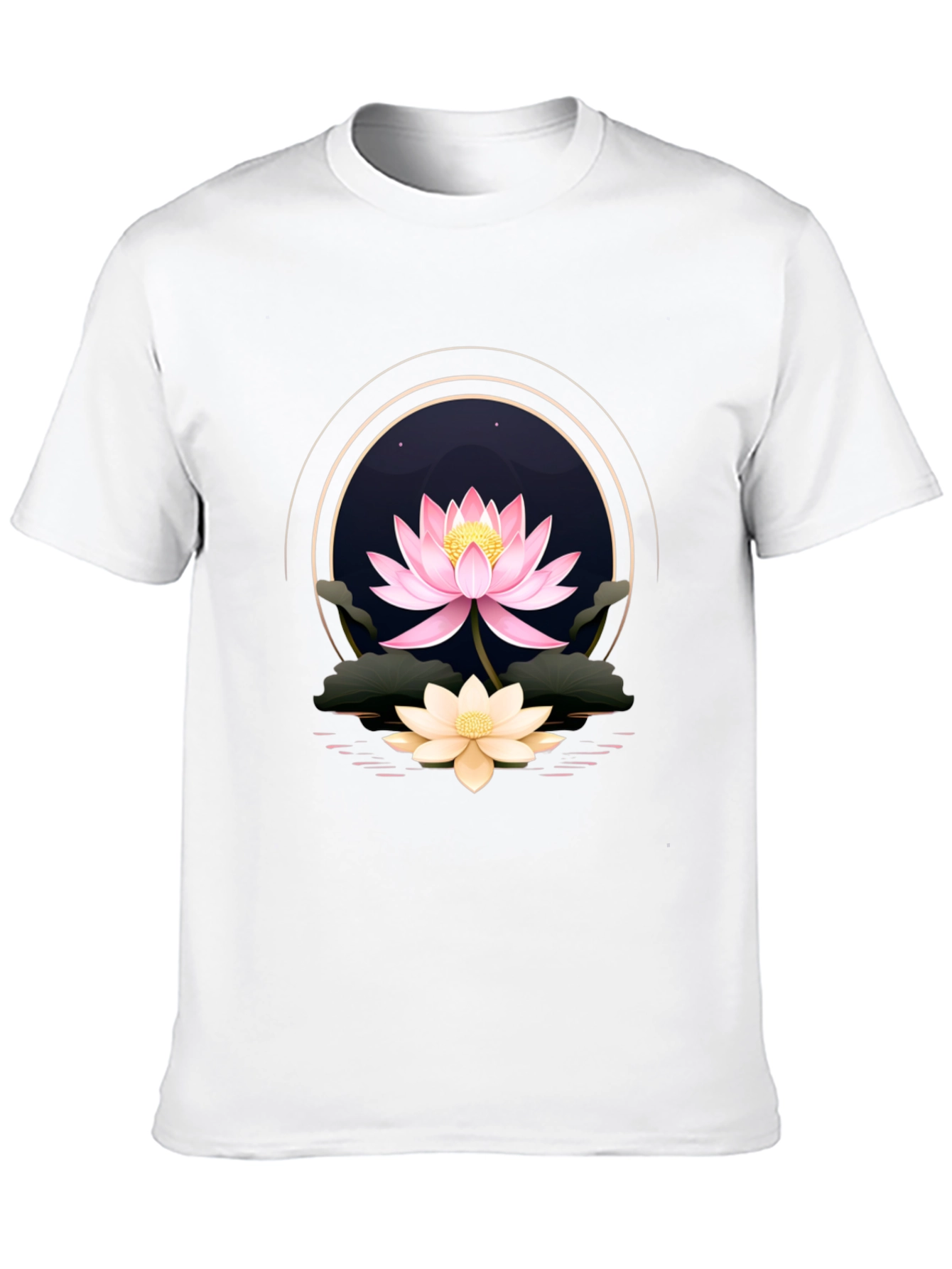 Lotus Flower Graphic Tee - Elegant Floral Design