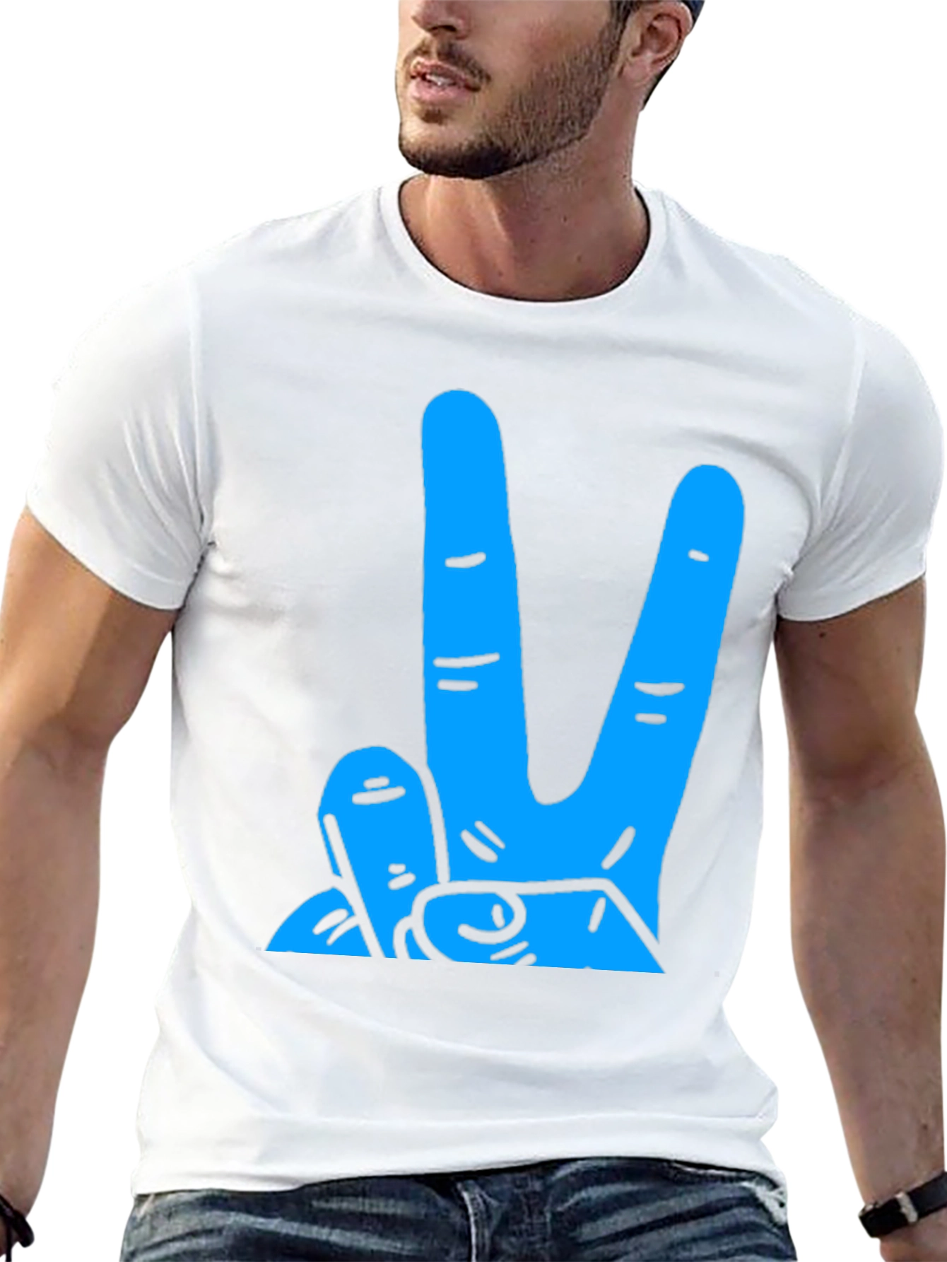Peace Sign T-Shirt - Mens Black Graphic Tee