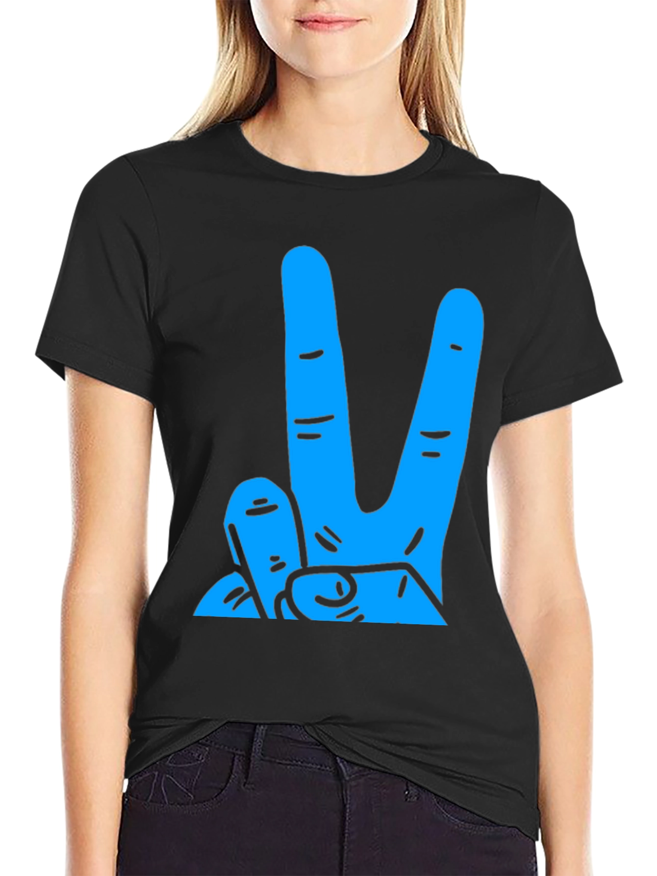 Peace Sign T-Shirt - Mens Black Graphic Tee