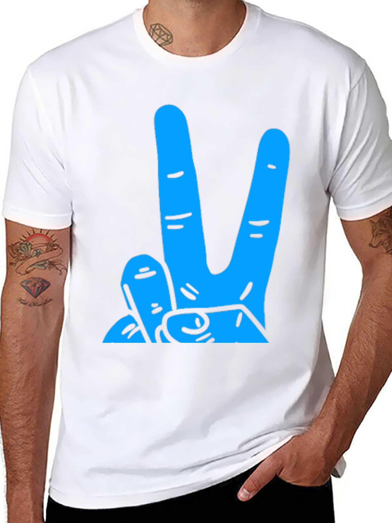 Peace Sign T-Shirt - Mens Black Graphic Tee
