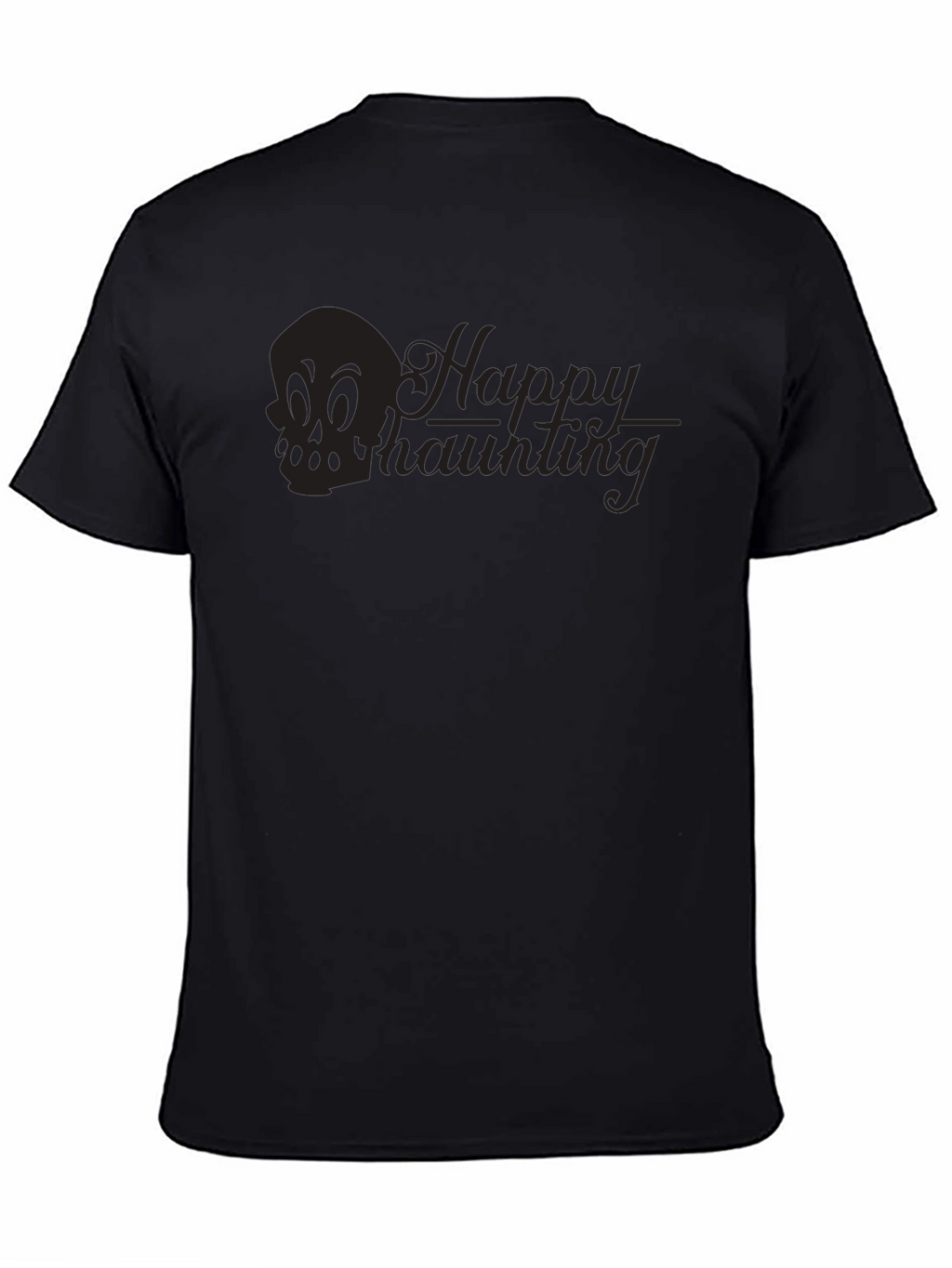 Happy Haunting Graphic T-Shirt - Black