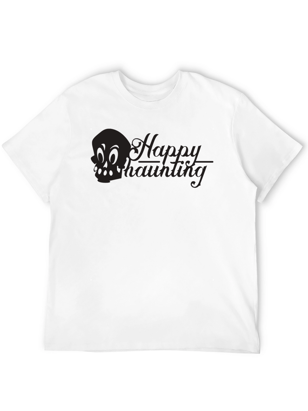 Happy Haunting Graphic T-Shirt - Black