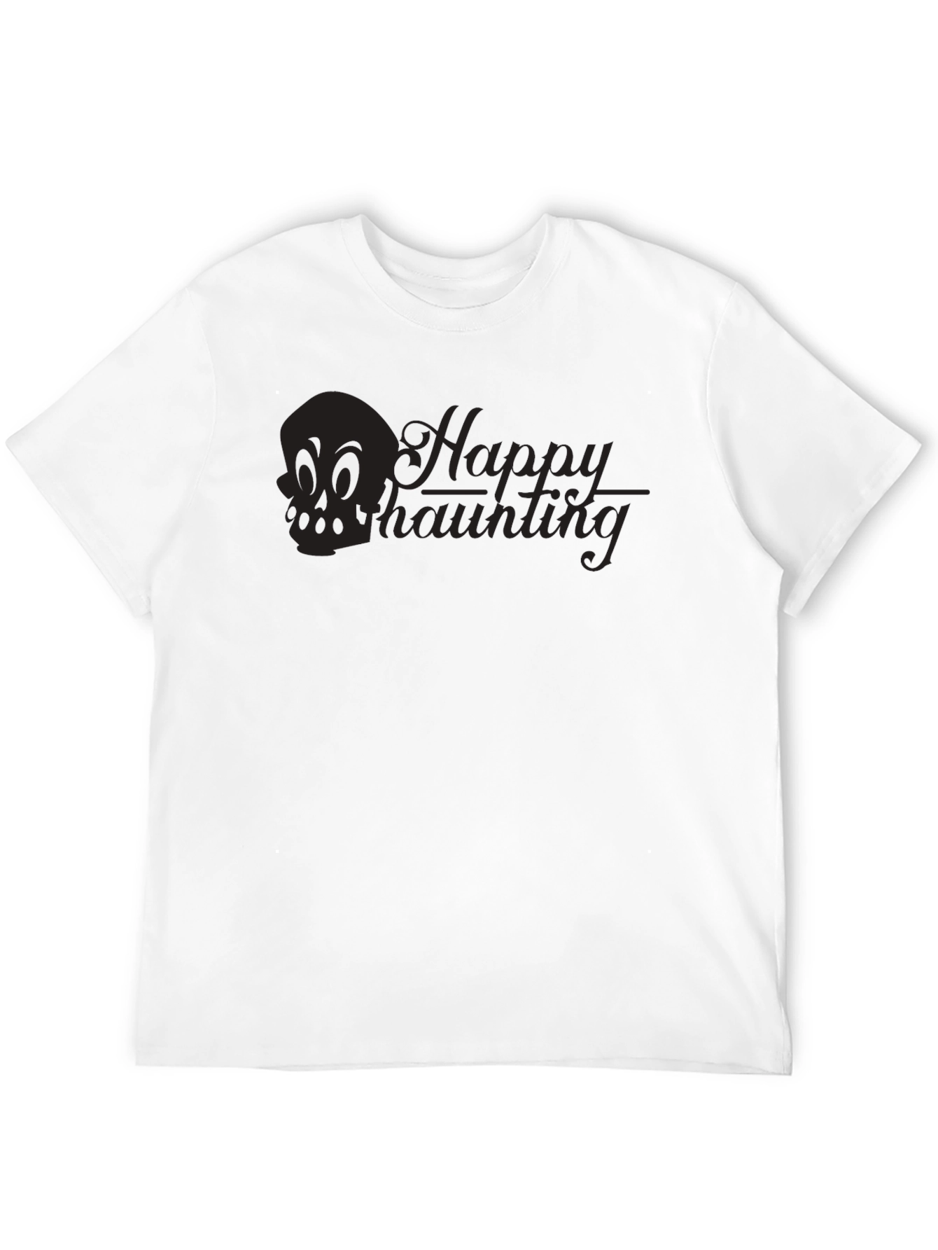 Happy Haunting Graphic T-Shirt - Black