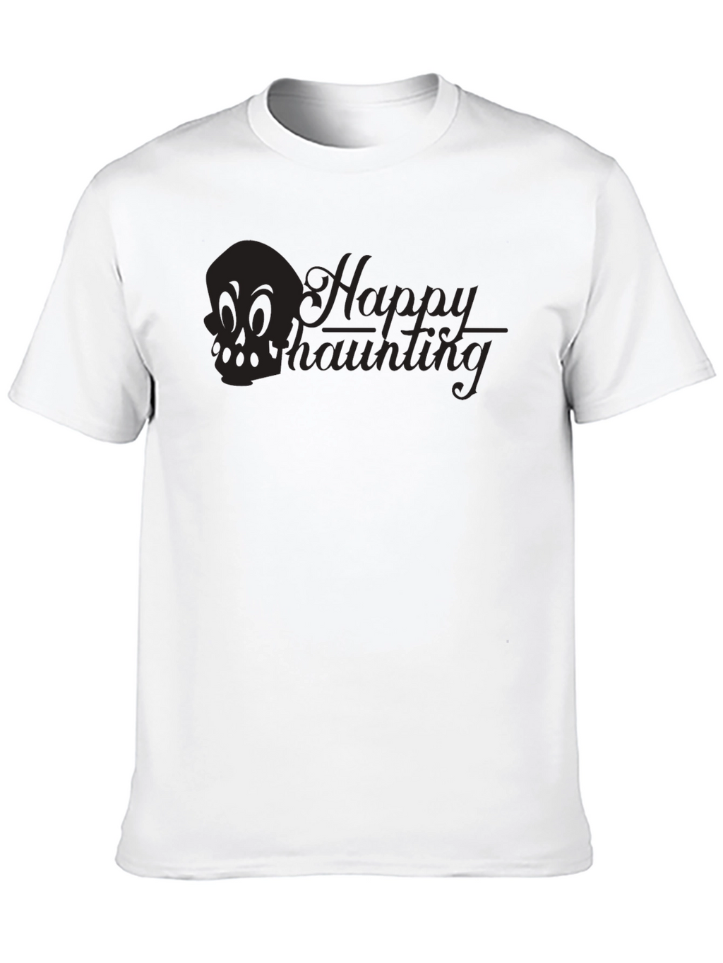Happy Haunting Graphic T-Shirt - Black