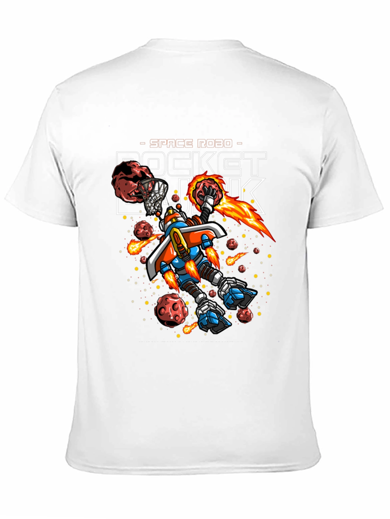 Rocket Dunk Space Robot Black T-Shirt