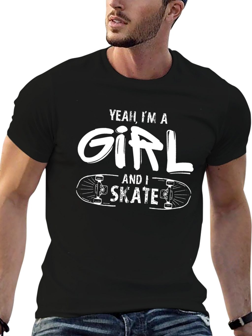 Yeah Im A Girl and I Skate Graphic Tee