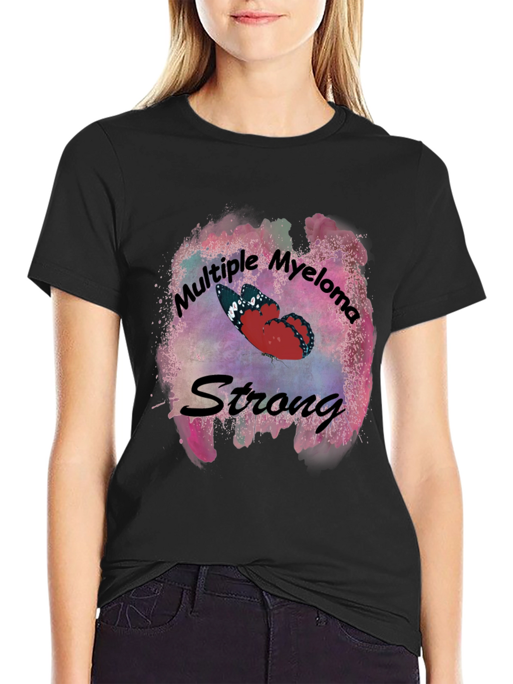 Multiple Myeloma Strong Butterfly T-Shirt