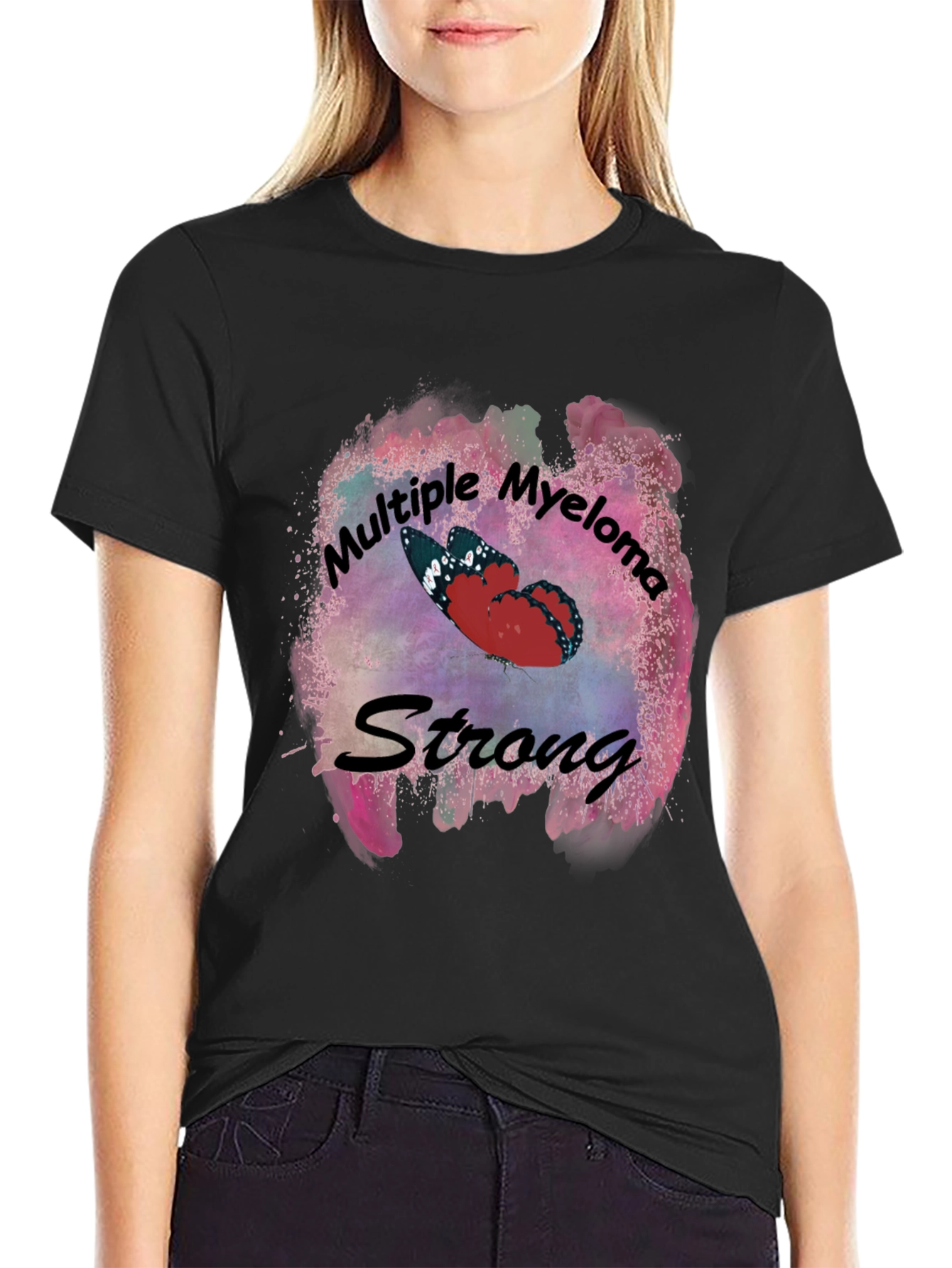 Multiple Myeloma Strong Butterfly T-Shirt