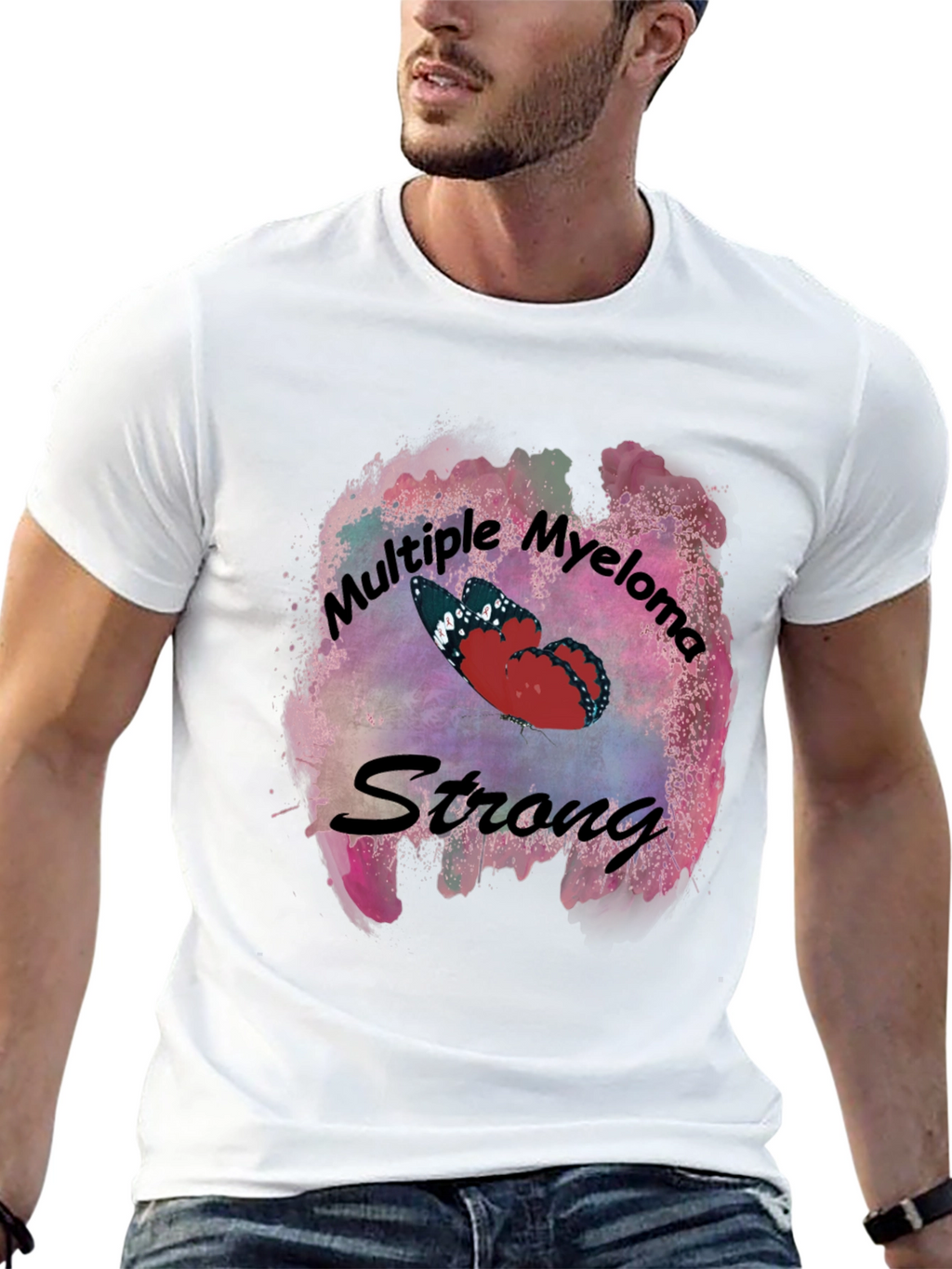 Multiple Myeloma Strong Butterfly T-Shirt