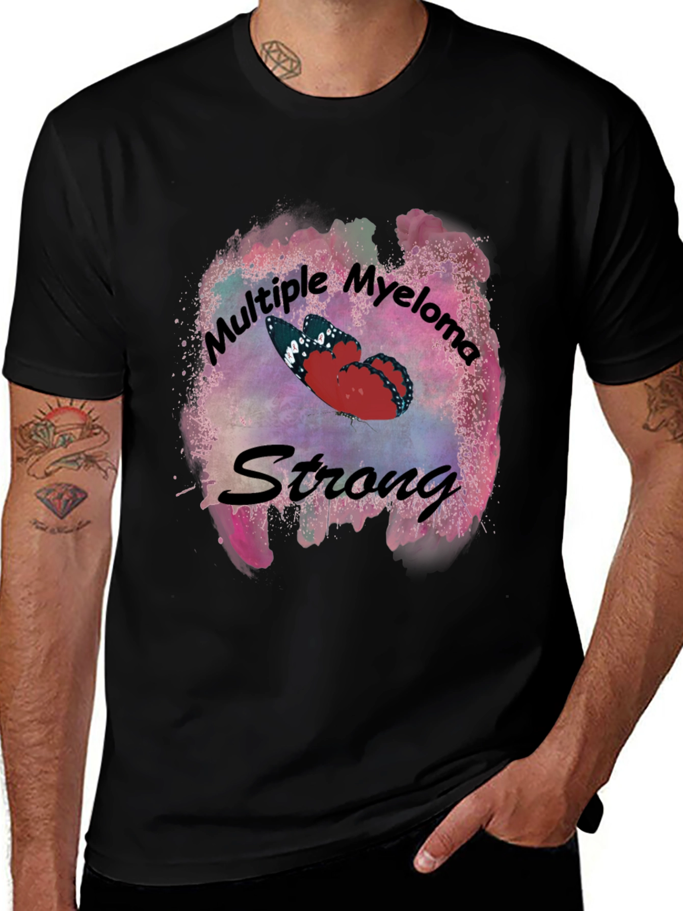 Multiple Myeloma Strong Butterfly T-Shirt