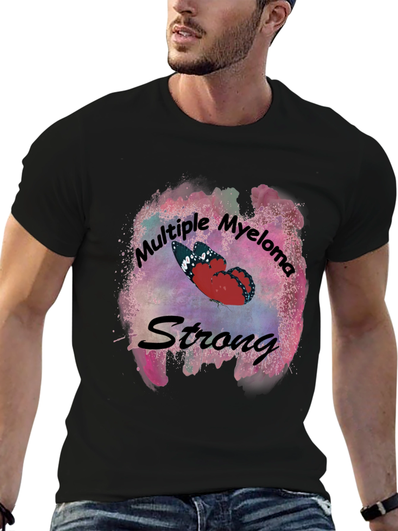 Multiple Myeloma Strong Butterfly T-Shirt