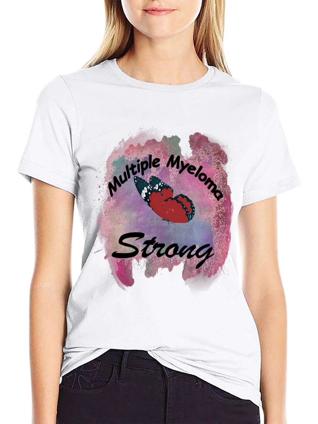 Multiple Myeloma Strong Butterfly T-Shirt