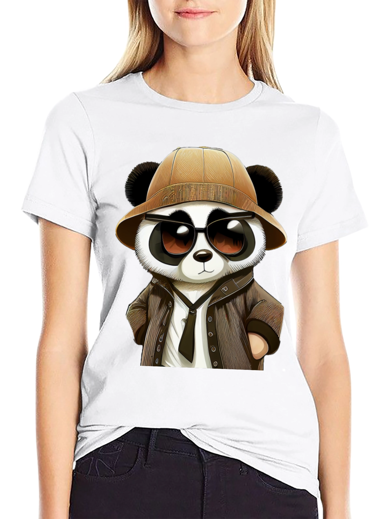 Panda Detective Graphic Tee - Black T-Shirt