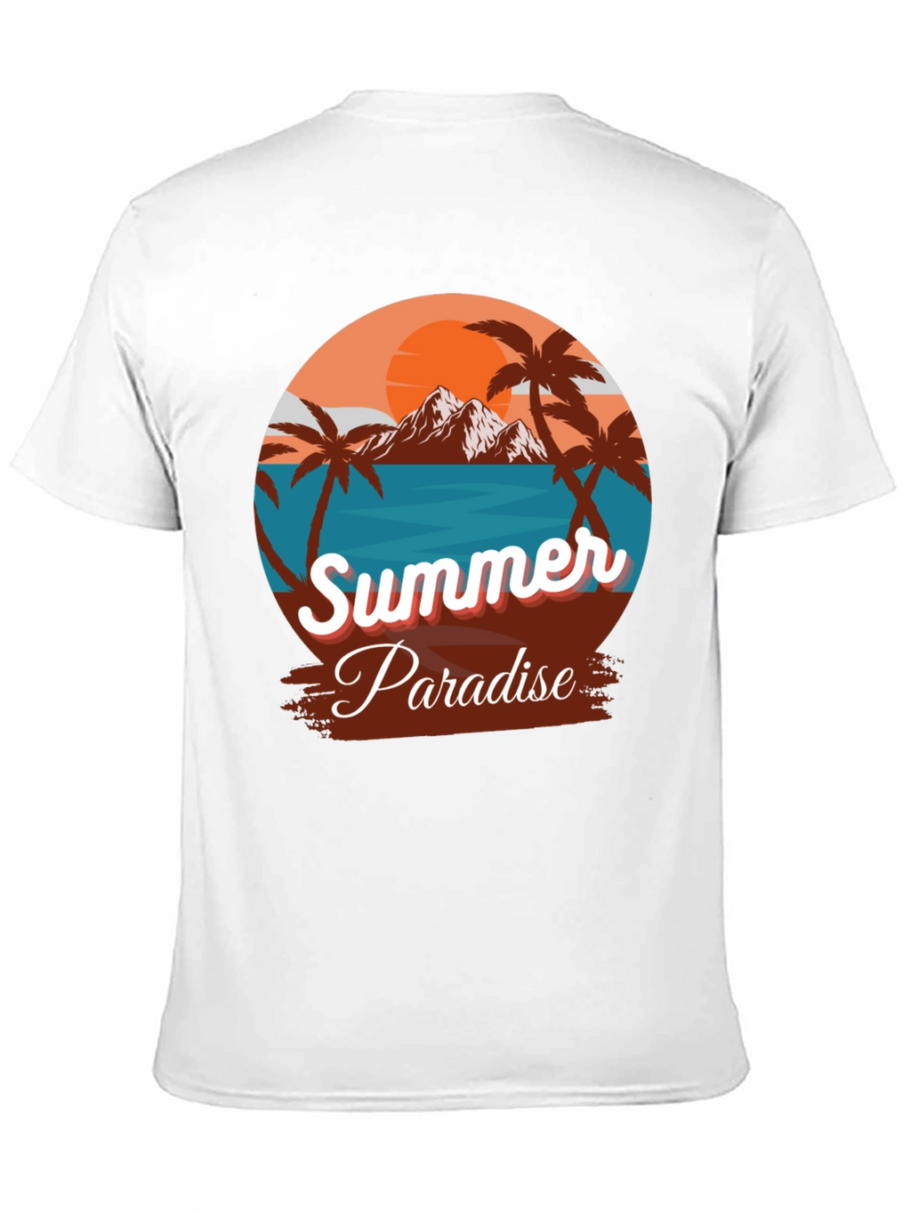 Summer Paradise Graphic Tee - Tropical Beach Vibes