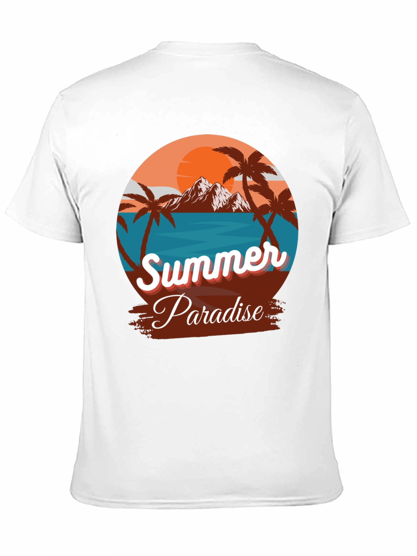 Summer Paradise Graphic Tee - Tropical Beach Vibes