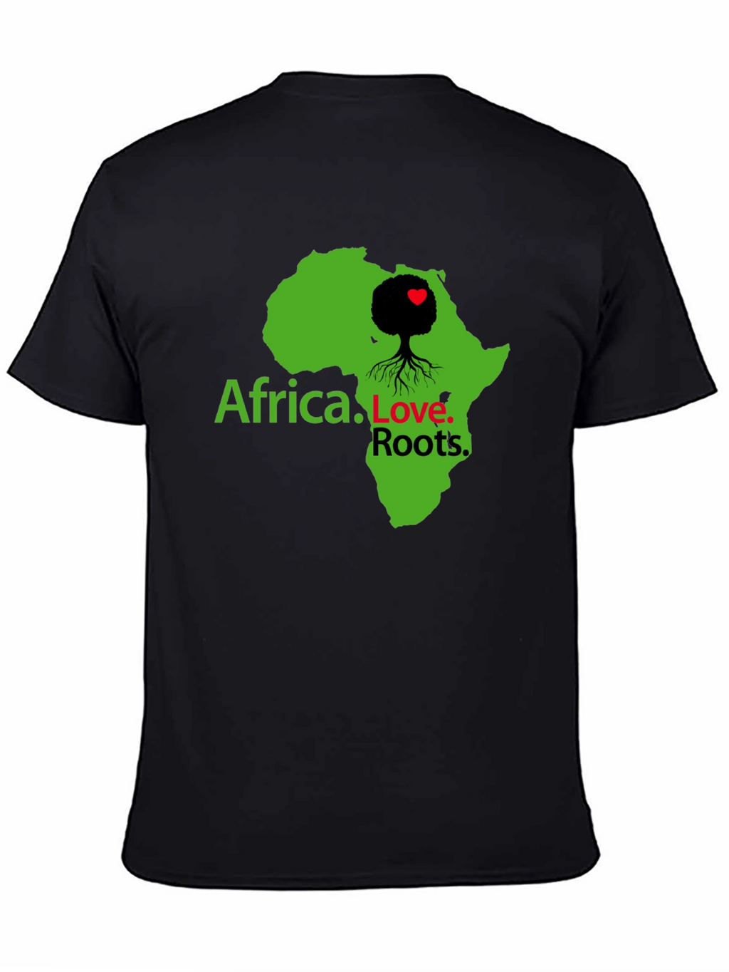 Africa Love Roots Graphic Tee - Black Cotton T-Shirt