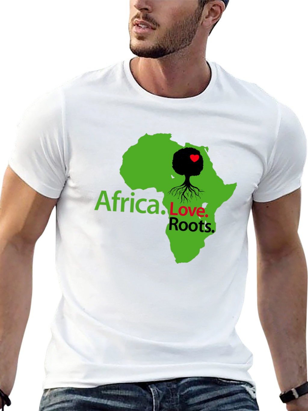 Africa Love Roots Graphic Tee - Black Cotton T-Shirt