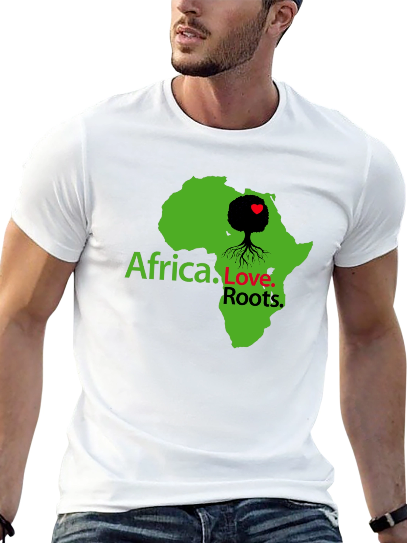Africa Love Roots Graphic Tee - Black Cotton T-Shirt