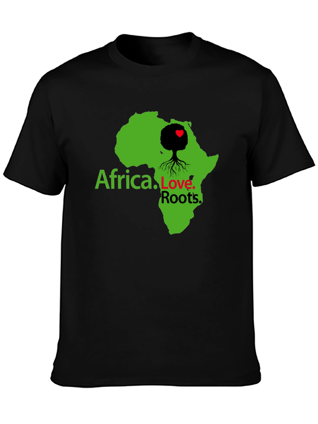 Africa Love Roots Graphic Tee - Black Cotton T-Shirt