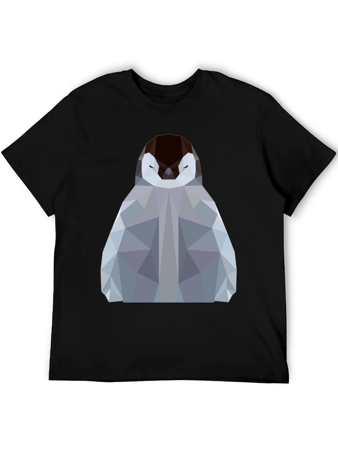 Geometric Penguin Graphic Tee - Modern Design